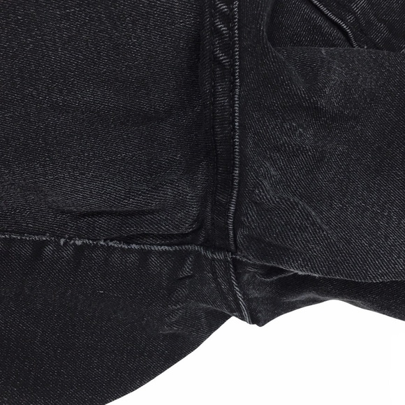 EVERLANE Skinny Jeans High Waist Black Wash Distressed Faded Size 27 Regular - Picture 12 of 13